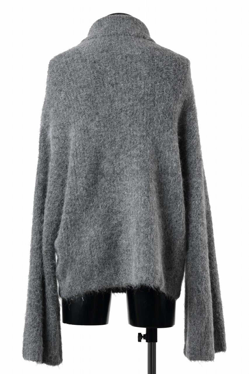 entire studios LUTE KNIT HIGH NECK SWEATER (SMOKE) - Image 4