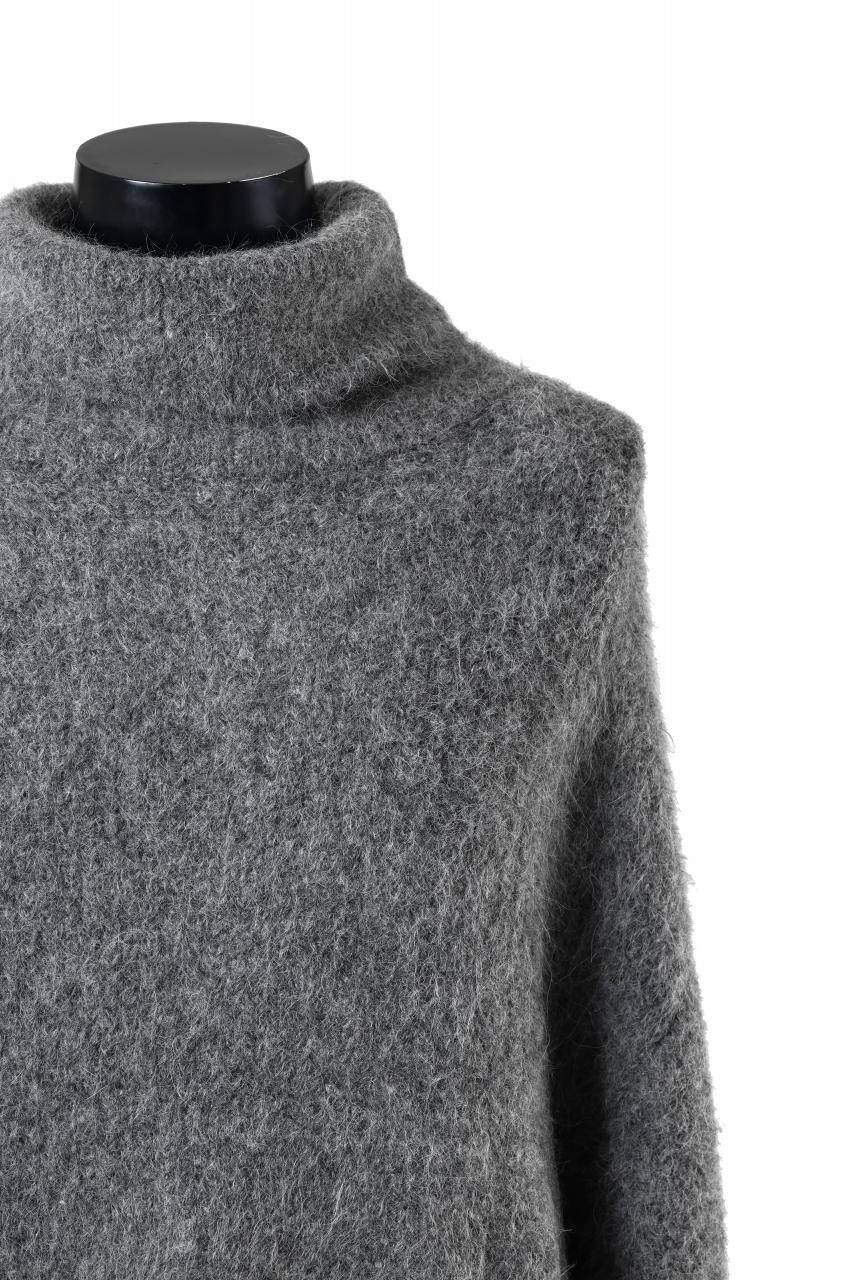 entire studios LUTE KNIT HIGH NECK SWEATER (SMOKE) - Image 5