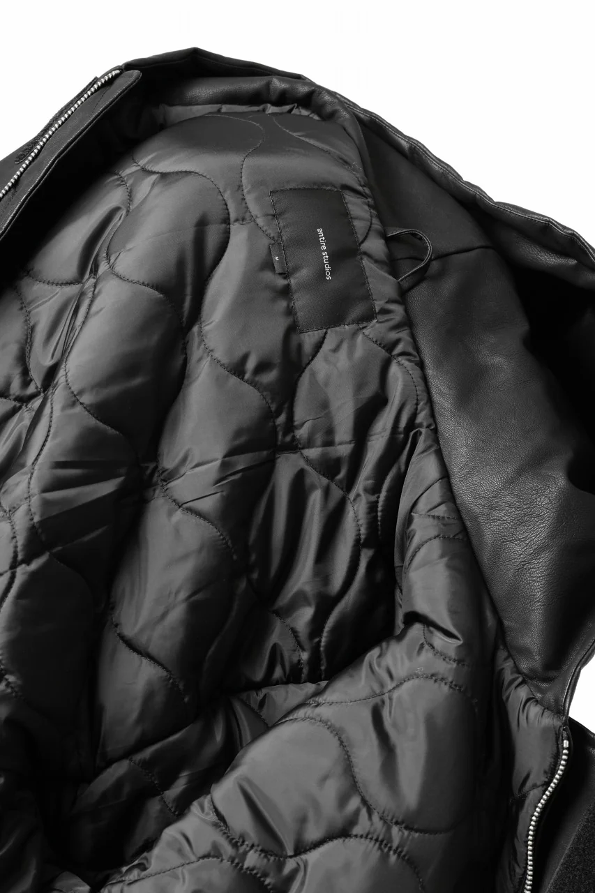 entire studios MOTO BOMBER PADDED JACKET (BLACK) - Image 15