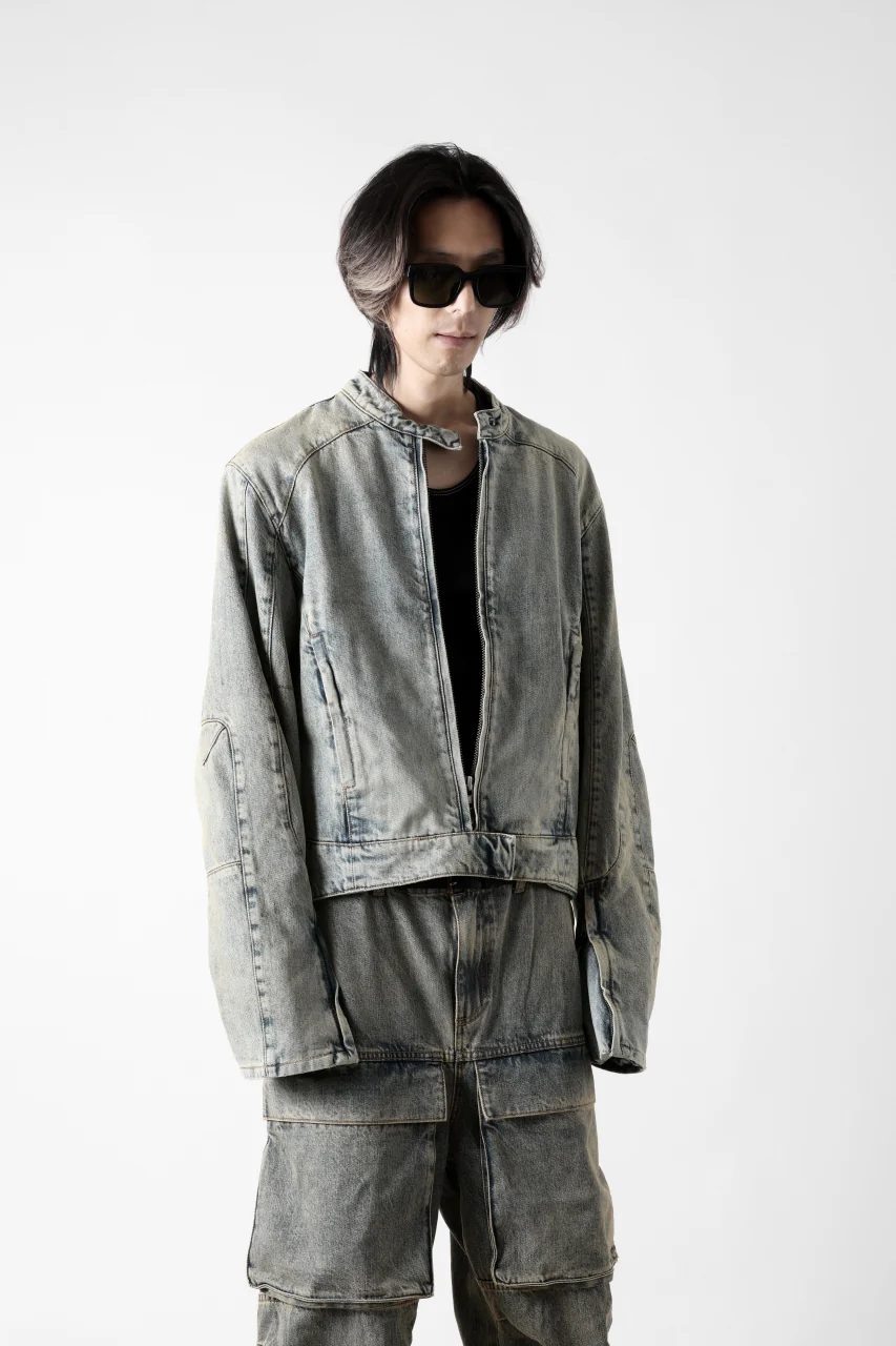 entire studios MOTO DENIM JACKET (SURFACE WAVE) - Image 15