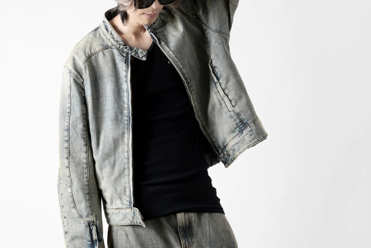 entire studios MOTO DENIM JACKET (SURFACE WAVE) - Image 68