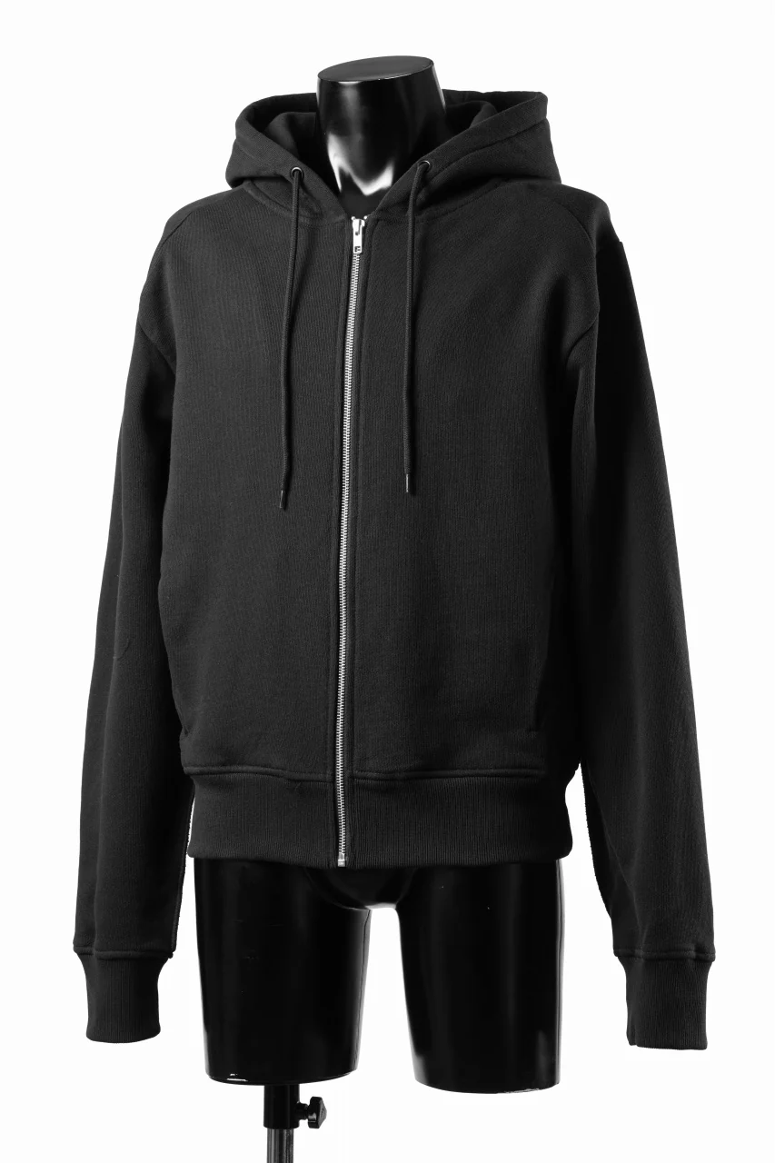 entire studios SLIM ZIP UP SWEAT PARKA (BLACK) - Image 4