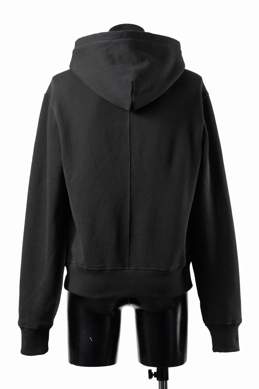 entire studios SLIM ZIP UP SWEAT PARKA (BLACK) - Image 5