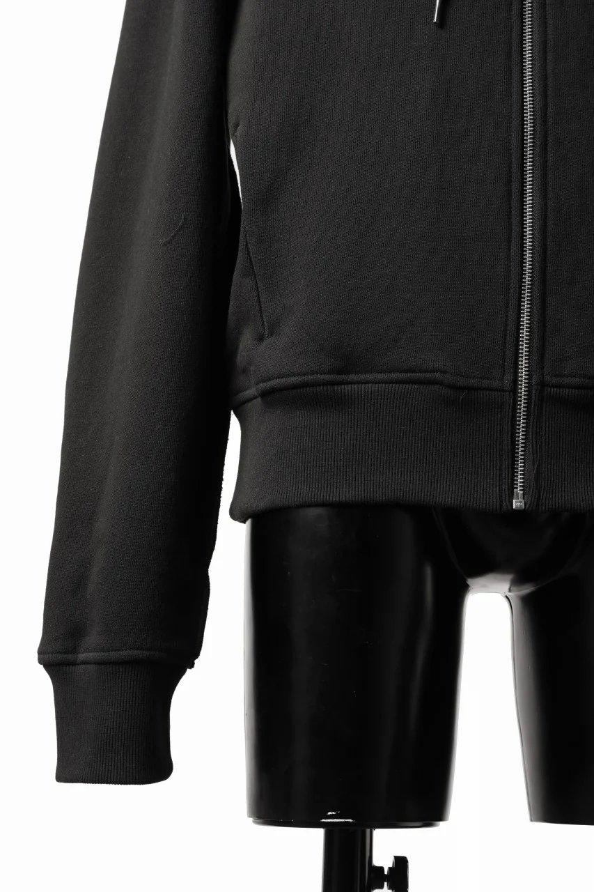entire studios SLIM ZIP UP SWEAT PARKA (BLACK) - Image 7