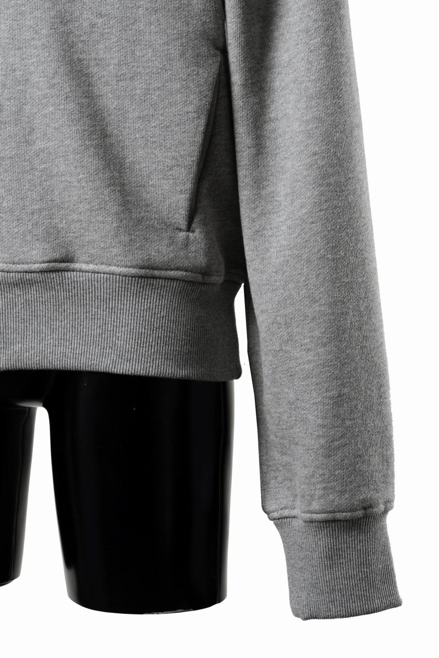 entire studios SLIM ZIP UP SWEAT PARKA (GREY MARLE) - Image 5