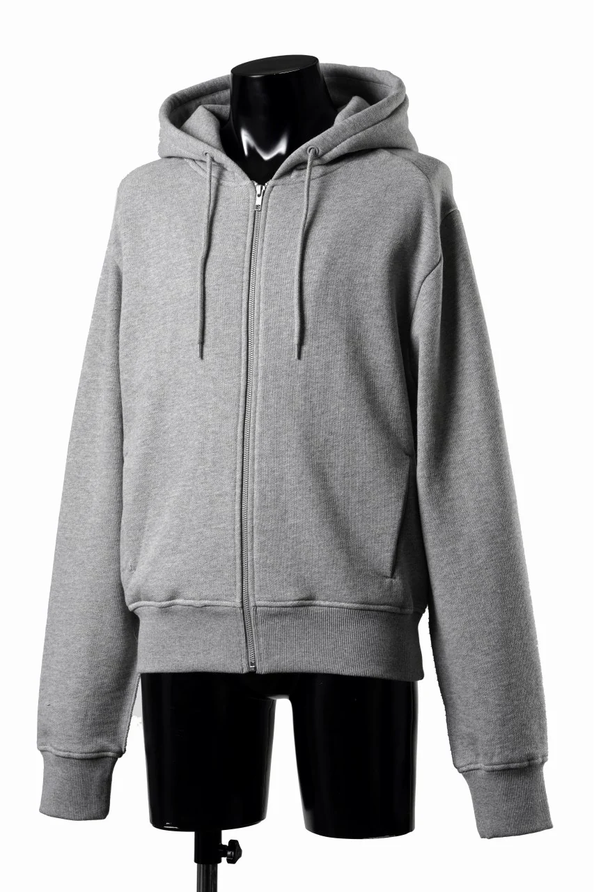 entire studios SLIM ZIP UP SWEAT PARKA (GREY MARLE) - Image 6