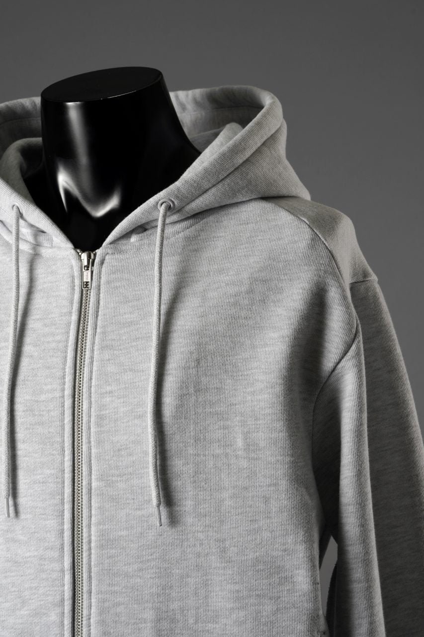 entire studios SLIM ZIP UP SWEAT PARKA (HEATHER GREY) - Image 6