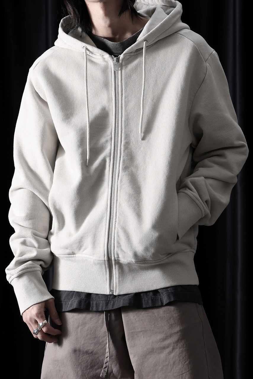 entire studios SLIM ZIP UP SWEAT PARKA (OFF WHITE) - Image 8