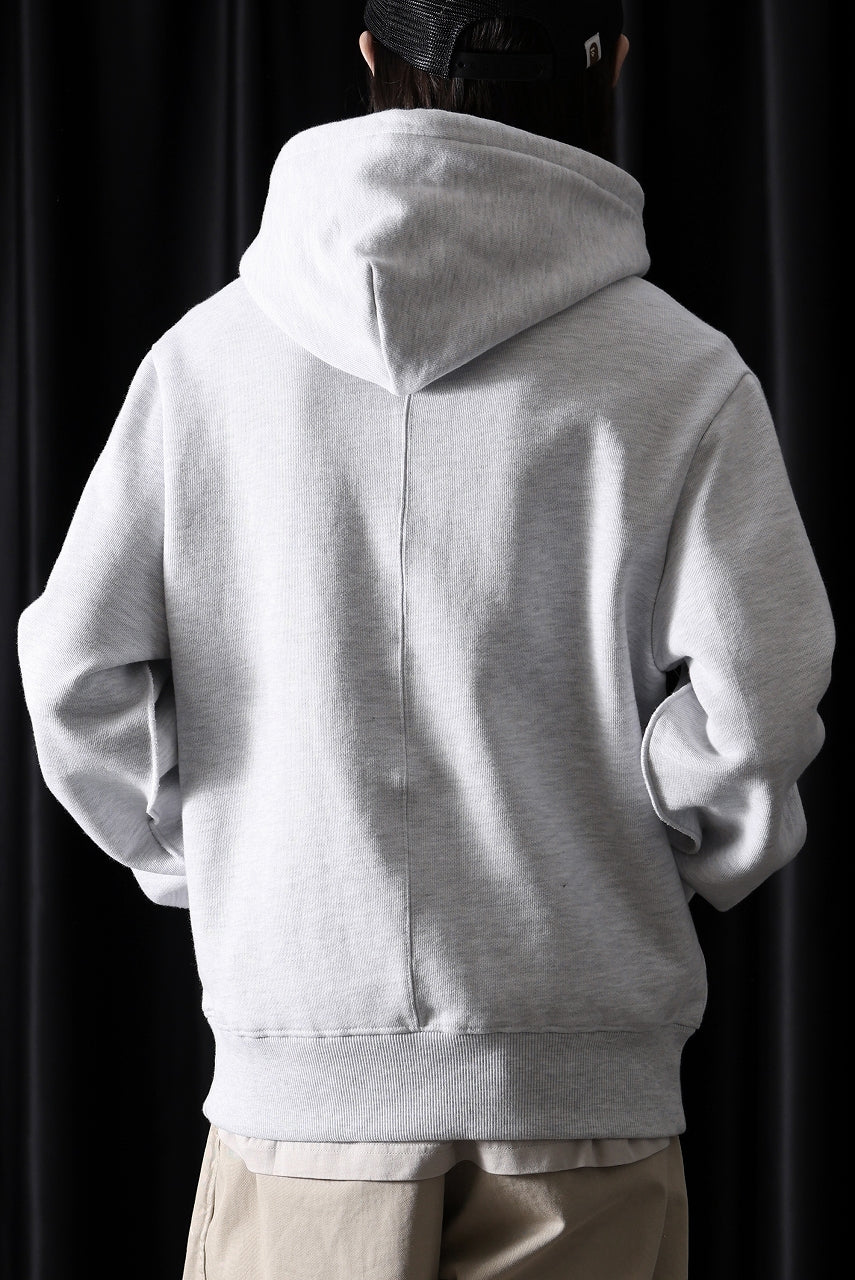 entire studios STANDARD HOOD SWEAT PARKA (HEATHER GREY) - Image 10