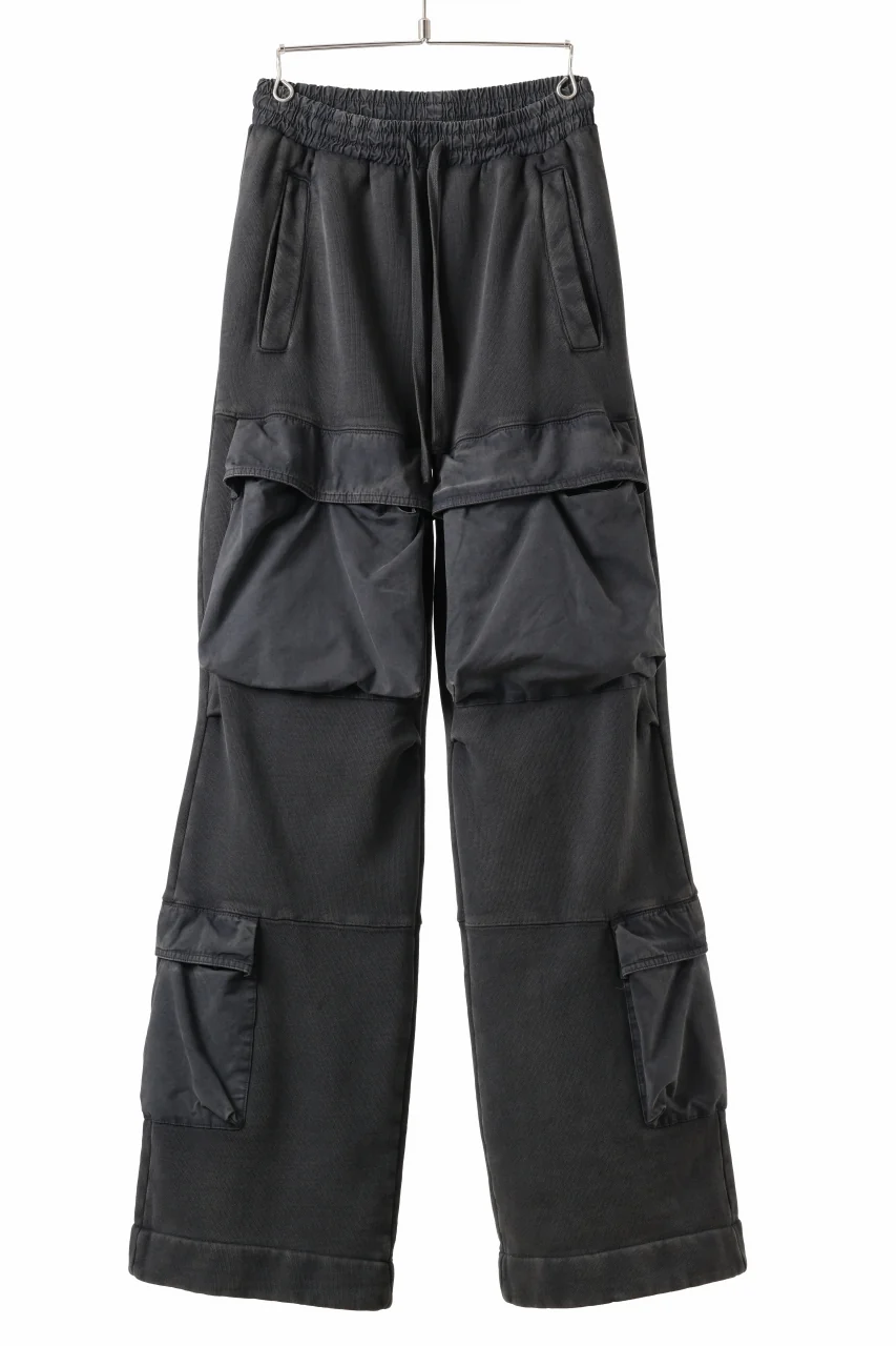 entire studios UTILITY CARGO SWEAT PANTS (WASHED BLACK)