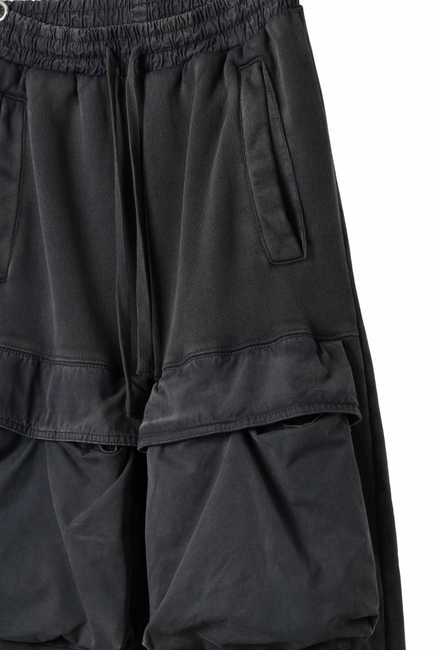 entire studios UTILITY CARGO SWEAT PANTS (WASHED BLACK) - Image 6