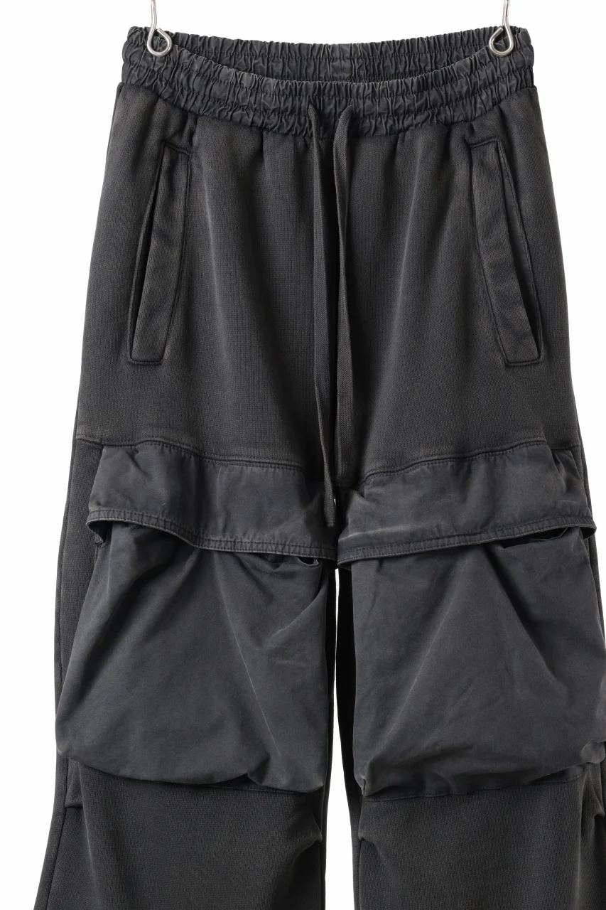 entire studios UTILITY CARGO SWEAT PANTS (WASHED BLACK) - Image 7