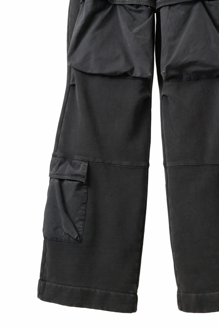 entire studios UTILITY CARGO SWEAT PANTS (WASHED BLACK) - Image 8