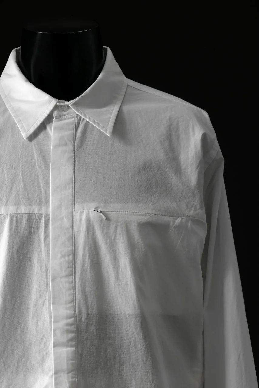 entire studios ZIP POCKET LONG SLEEVE SHIRT (MILK) - Image 6
