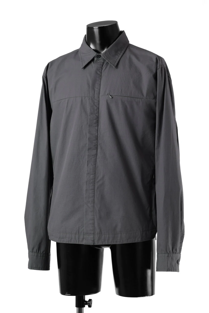 entire studios ZIP POCKET LONG SLEEVE SHIRT (ROCK) - Image 2