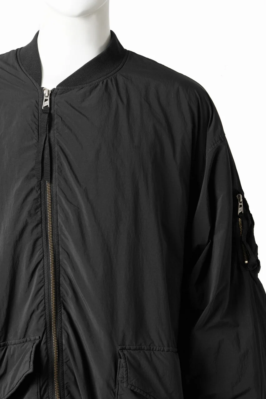 F/CE. GARMENT DYE DOWN MA-1 LONG COAT (BLACK) - Image 3