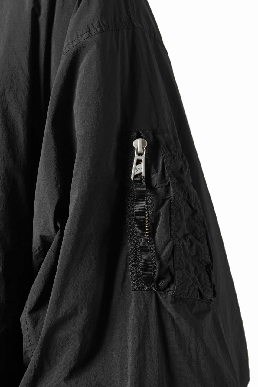 F/CE. GARMENT DYE DOWN MA-1 LONG COAT (BLACK) - Image 6