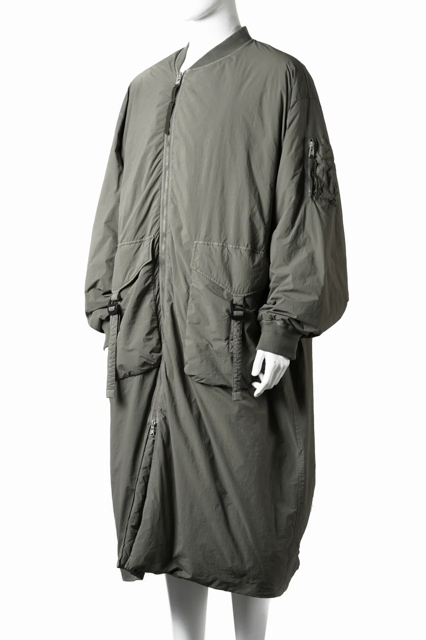 F/CE. GARMENT DYE DOWN MA-1 LONG COAT (OLIVE) - Image 2
