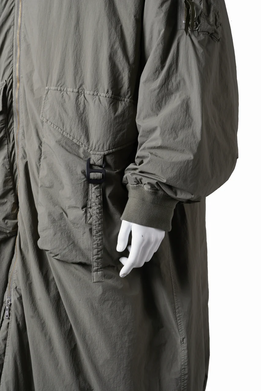F/CE. GARMENT DYE DOWN MA-1 LONG COAT (OLIVE) - Image 4