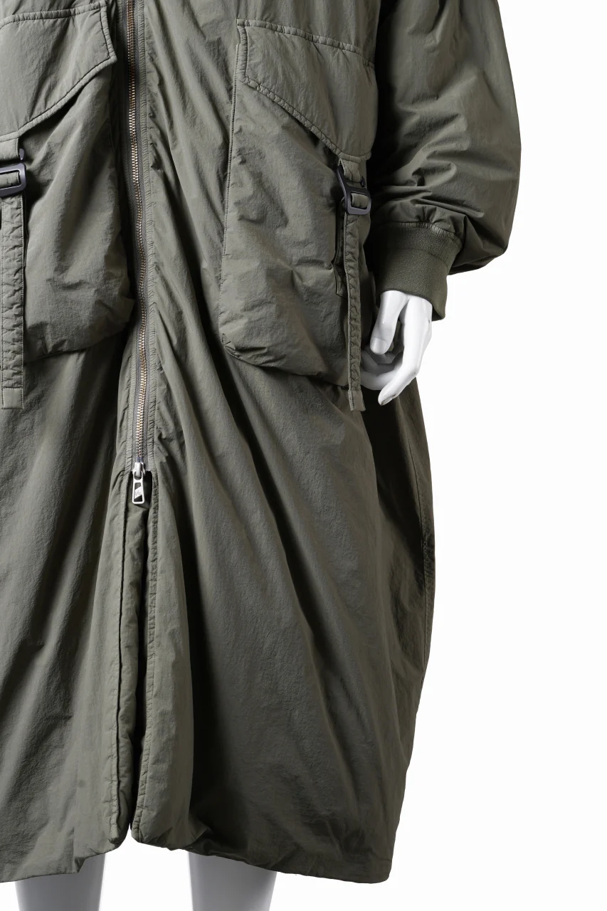 F/CE. GARMENT DYE DOWN MA-1 LONG COAT (OLIVE) - Image 7