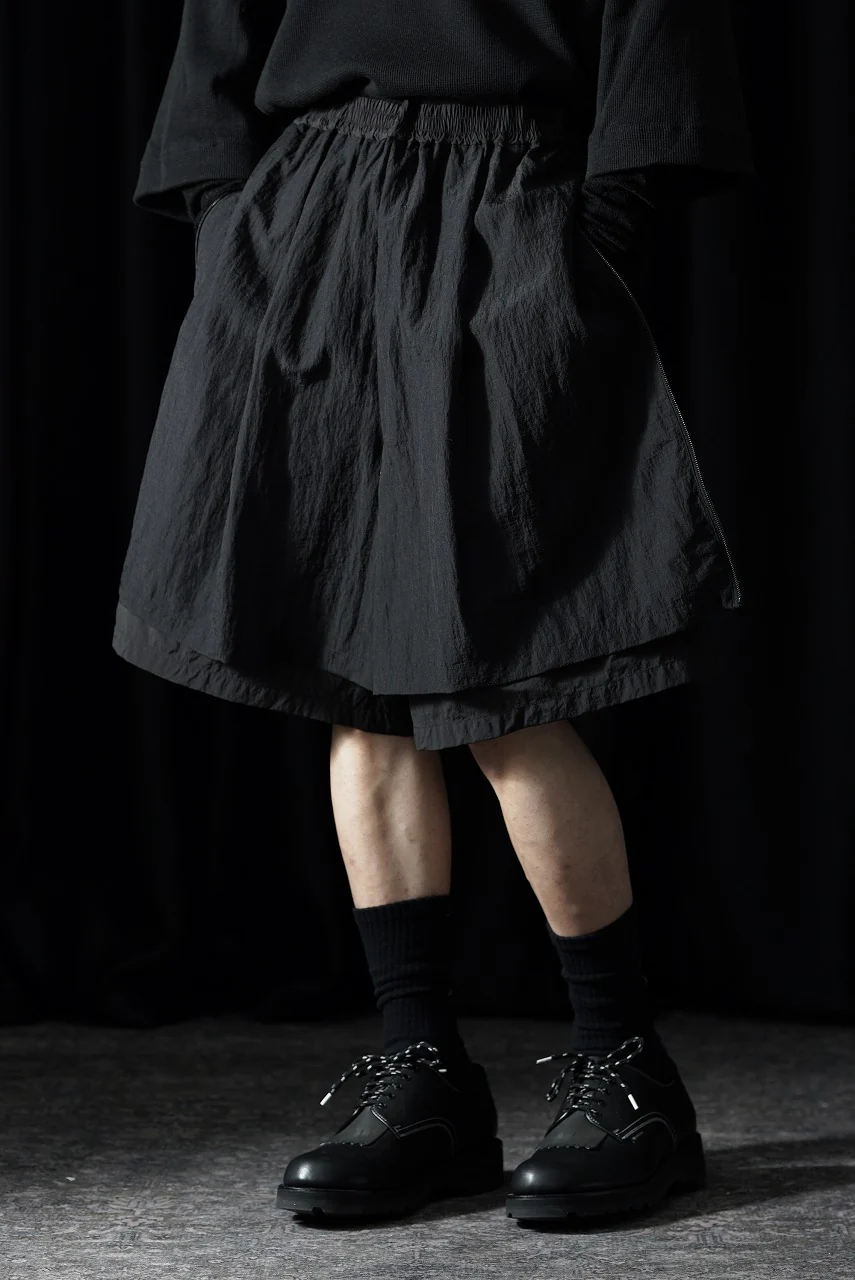 F/CE. MESH LAYERED WIDE SHORT PANTS (BLACK) - Image 11