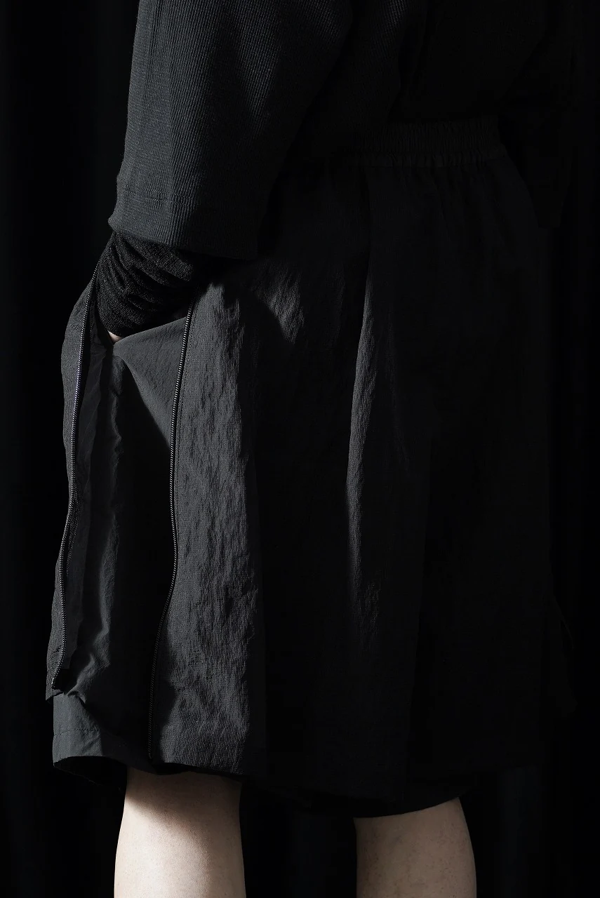 F/CE. MESH LAYERED WIDE SHORT PANTS (BLACK) - Image 14