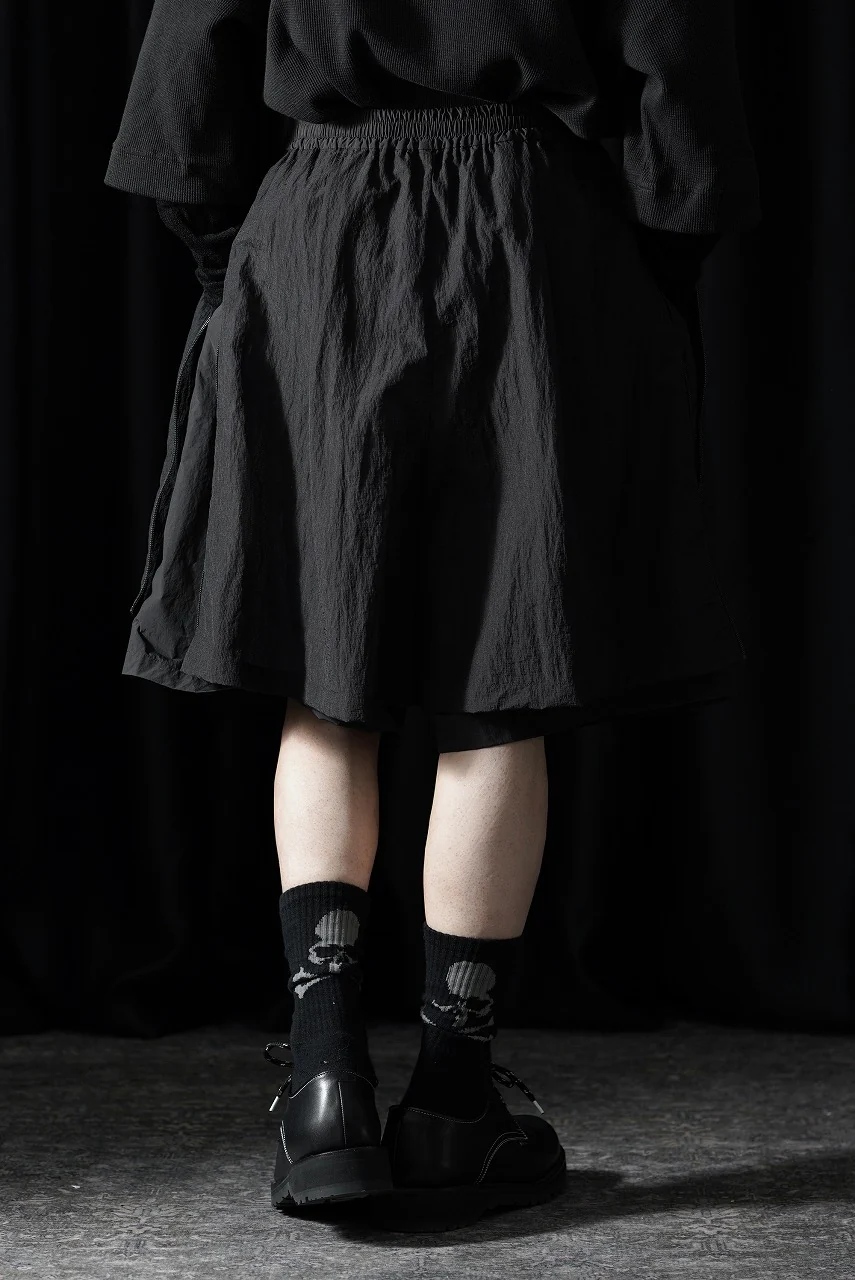F/CE. MESH LAYERED WIDE SHORT PANTS (BLACK) - Image 9