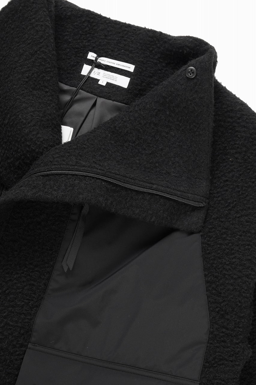 F/CE. NAPPING WOOL ASYMMETRY SHORT JACKET (BLACK) - Image 13