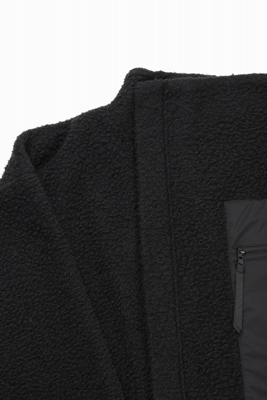 F/CE. NAPPING WOOL ASYMMETRY SHORT JACKET (BLACK) - Image 9
