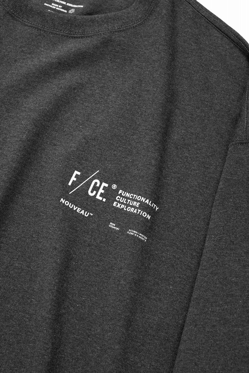 F/CE. RE LOGO LONG SLEEVE T (CHARCOAL) - Image 4