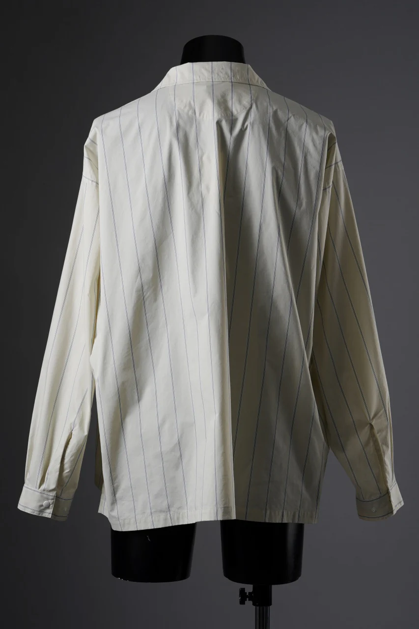 F/CE. RECYCLE OPEN COLLAR SHIRT (IVORY STRIPE) - Image 10