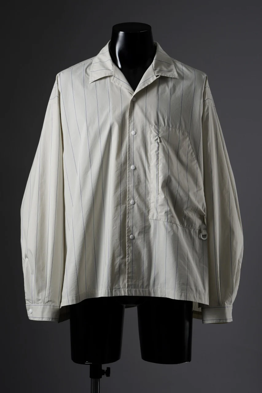 F/CE. RECYCLE OPEN COLLAR SHIRT (IVORY STRIPE) - Image 2