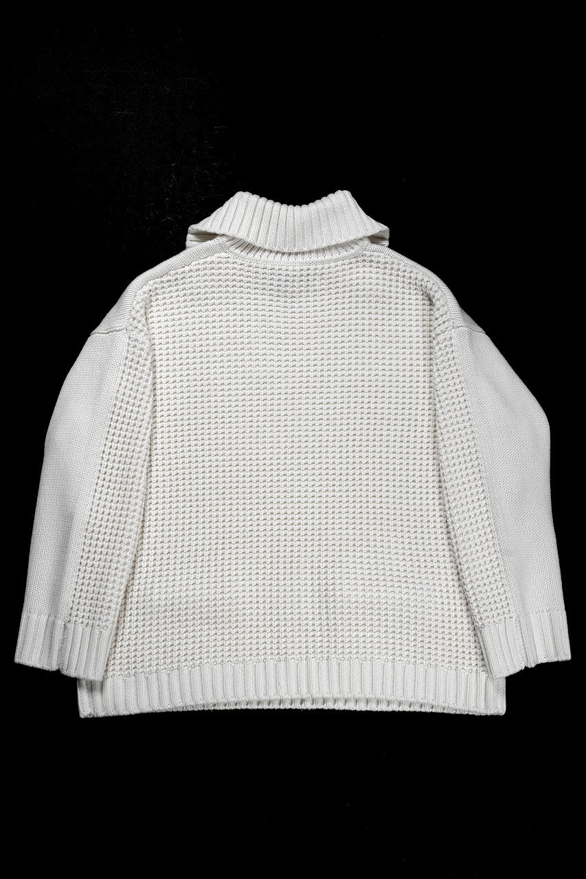 F/CE. REVERSE PATTERN COLLAR KNIT (IVORY) - Image 5