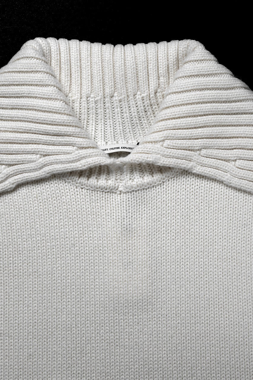 F/CE. REVERSE PATTERN COLLAR KNIT (IVORY) - Image 6