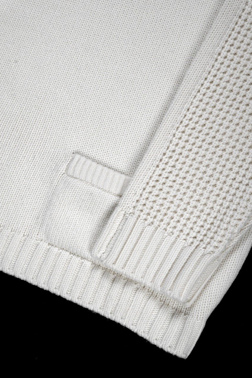 F/CE. REVERSE PATTERN COLLAR KNIT (IVORY) - Image 7