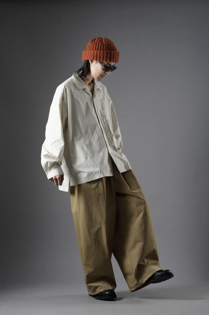 F/CE. TECH KERSEY WIDE DRAPE TROUSER (BEIGE) - Image 12