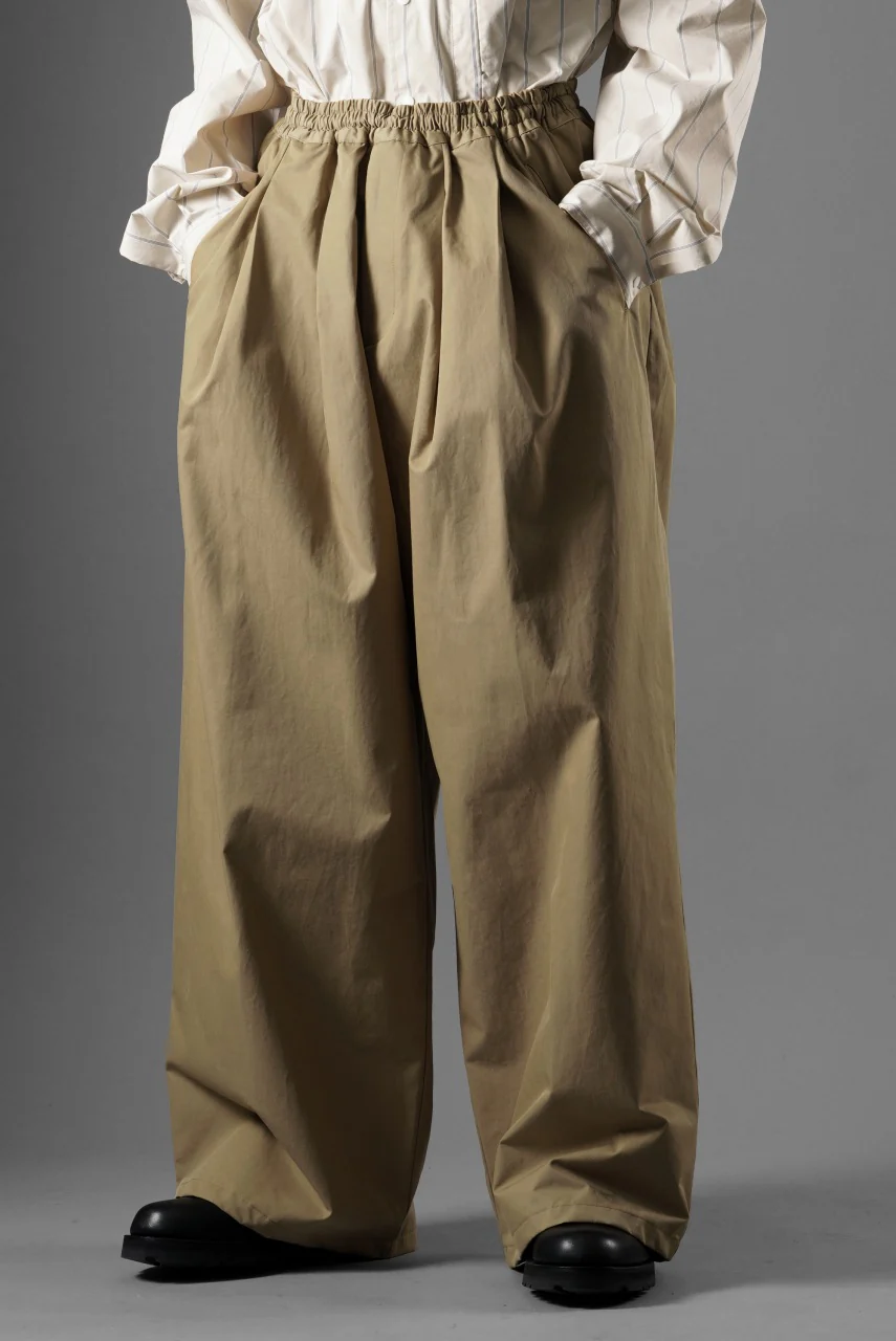 F/CE. TECH KERSEY WIDE DRAPE TROUSER (BEIGE) - Image 6