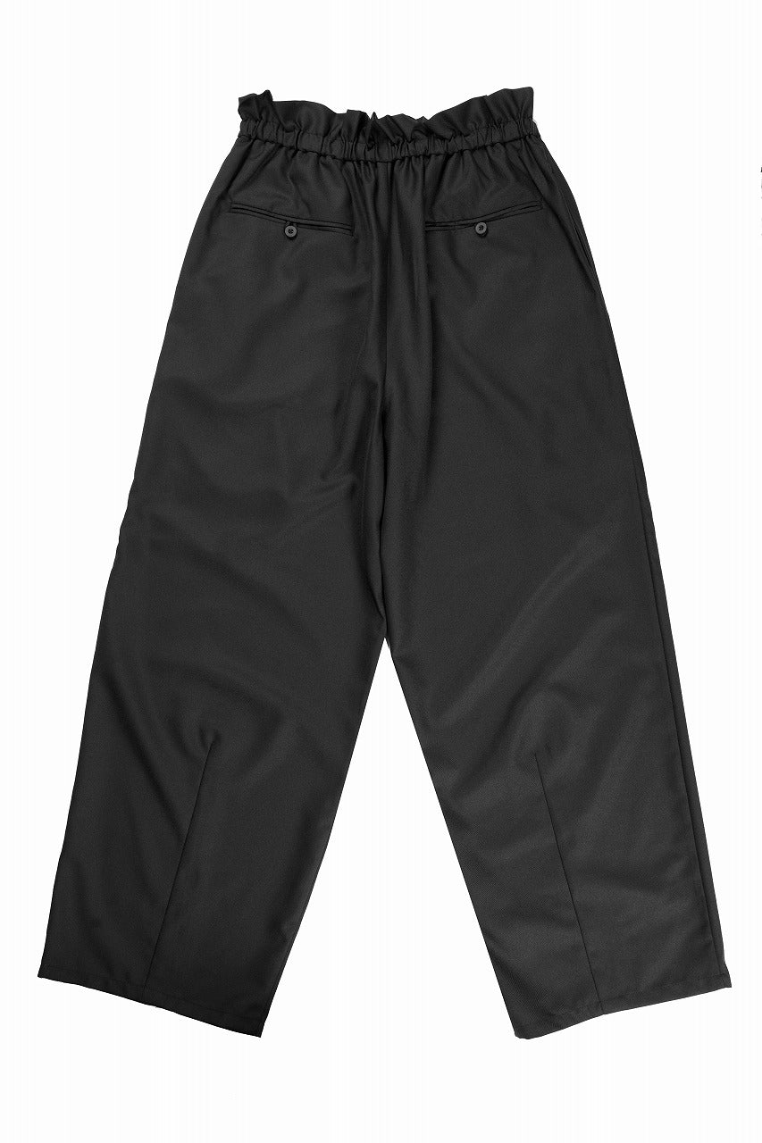 F/CE. TWIST WOOL WIDE TROUSERS (BLACK) - Image 2