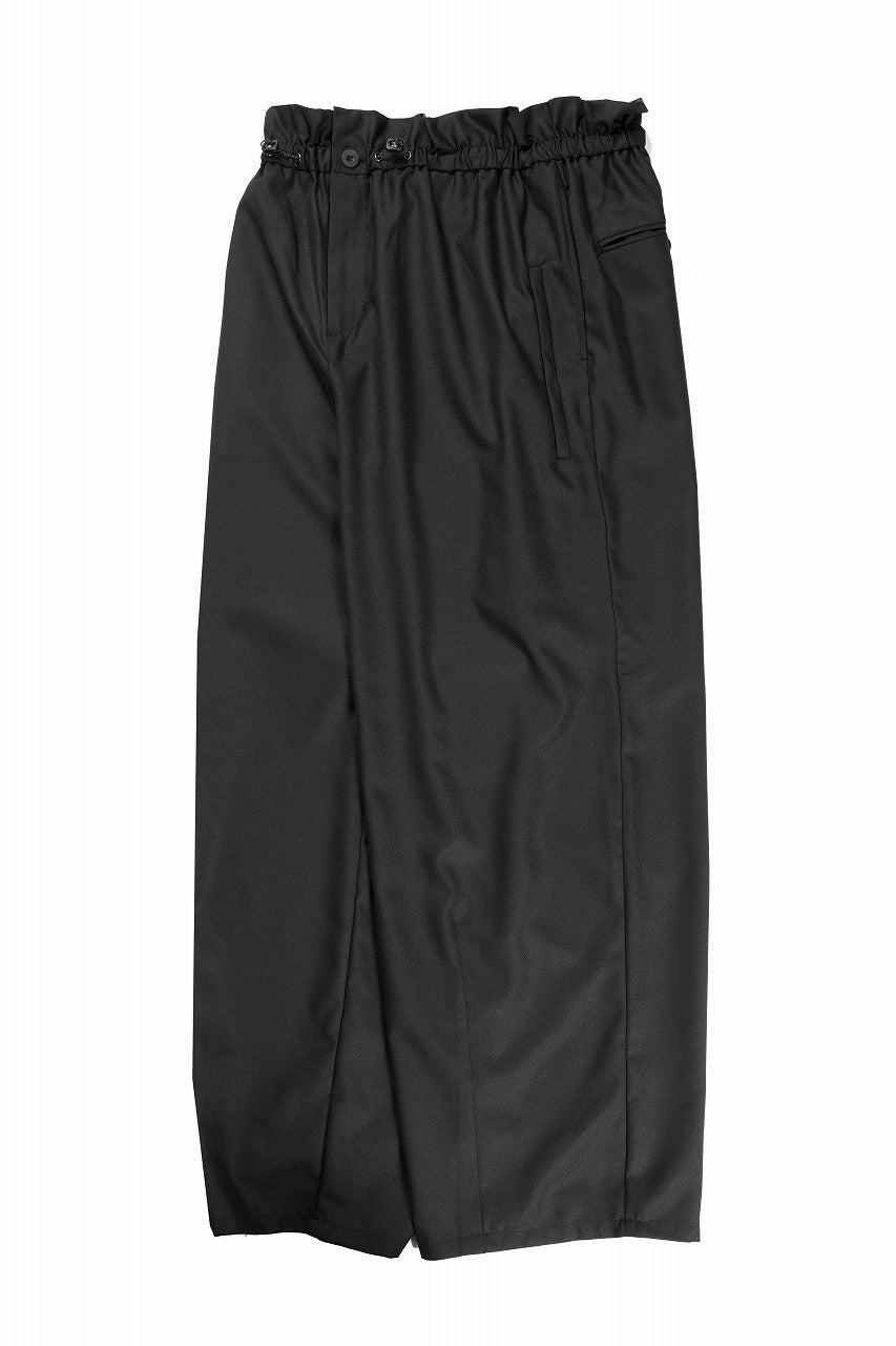 F/CE. TWIST WOOL WIDE TROUSERS (BLACK) - Image 4