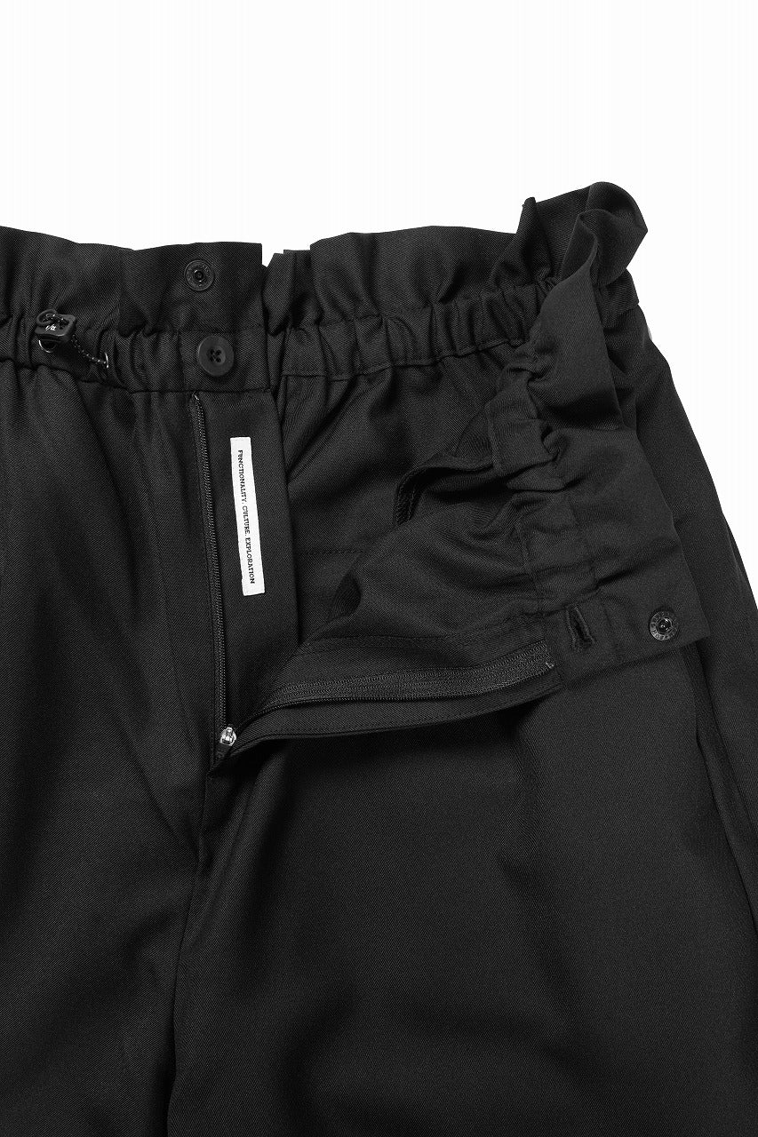 F/CE. TWIST WOOL WIDE TROUSERS (BLACK) - Image 9
