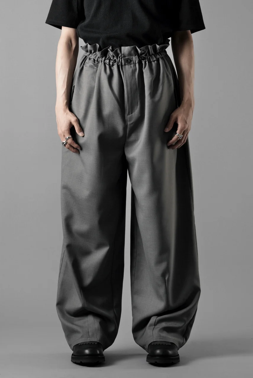 F/CE. TWIST WOOL WIDE TROUSERS (GRAY) - Image 16