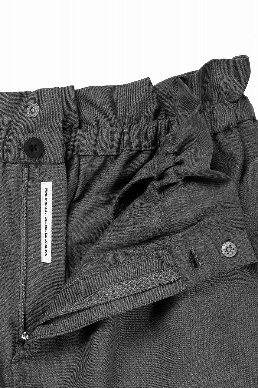 F/CE. TWIST WOOL WIDE TROUSERS (GRAY) - Image 9