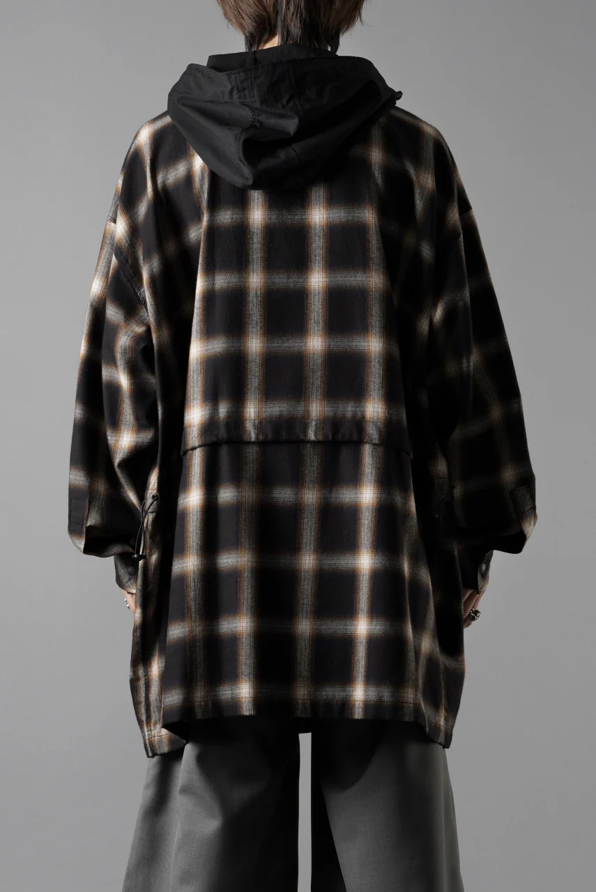 F/CE. WATER-SHIELD CHECK ANORAK SHIRT (BLACK) - Image 10