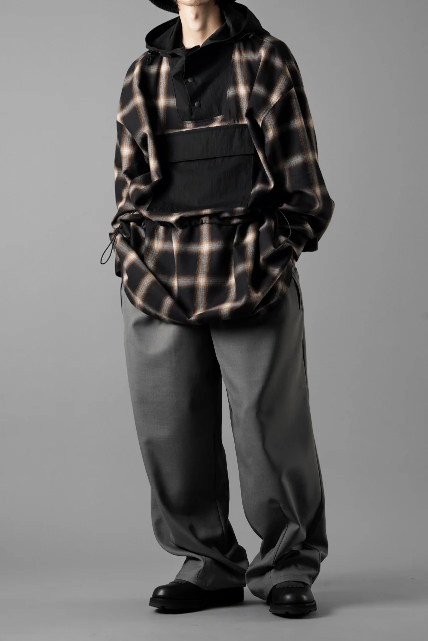 F/CE. WATER-SHIELD CHECK ANORAK SHIRT (BLACK) - Image 12