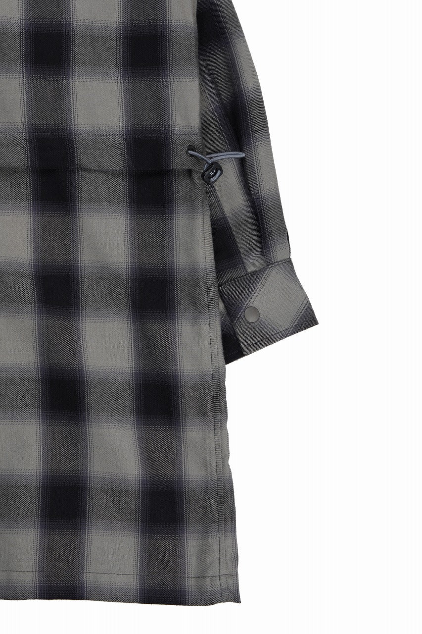 F/CE. WATER-SHIELD CHECK ANORAK SHIRT (GRAY) - Image 12
