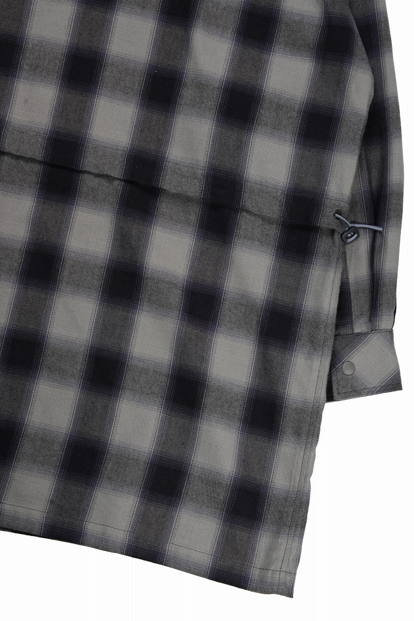 F/CE. WATER-SHIELD CHECK ANORAK SHIRT (GRAY) - Image 13