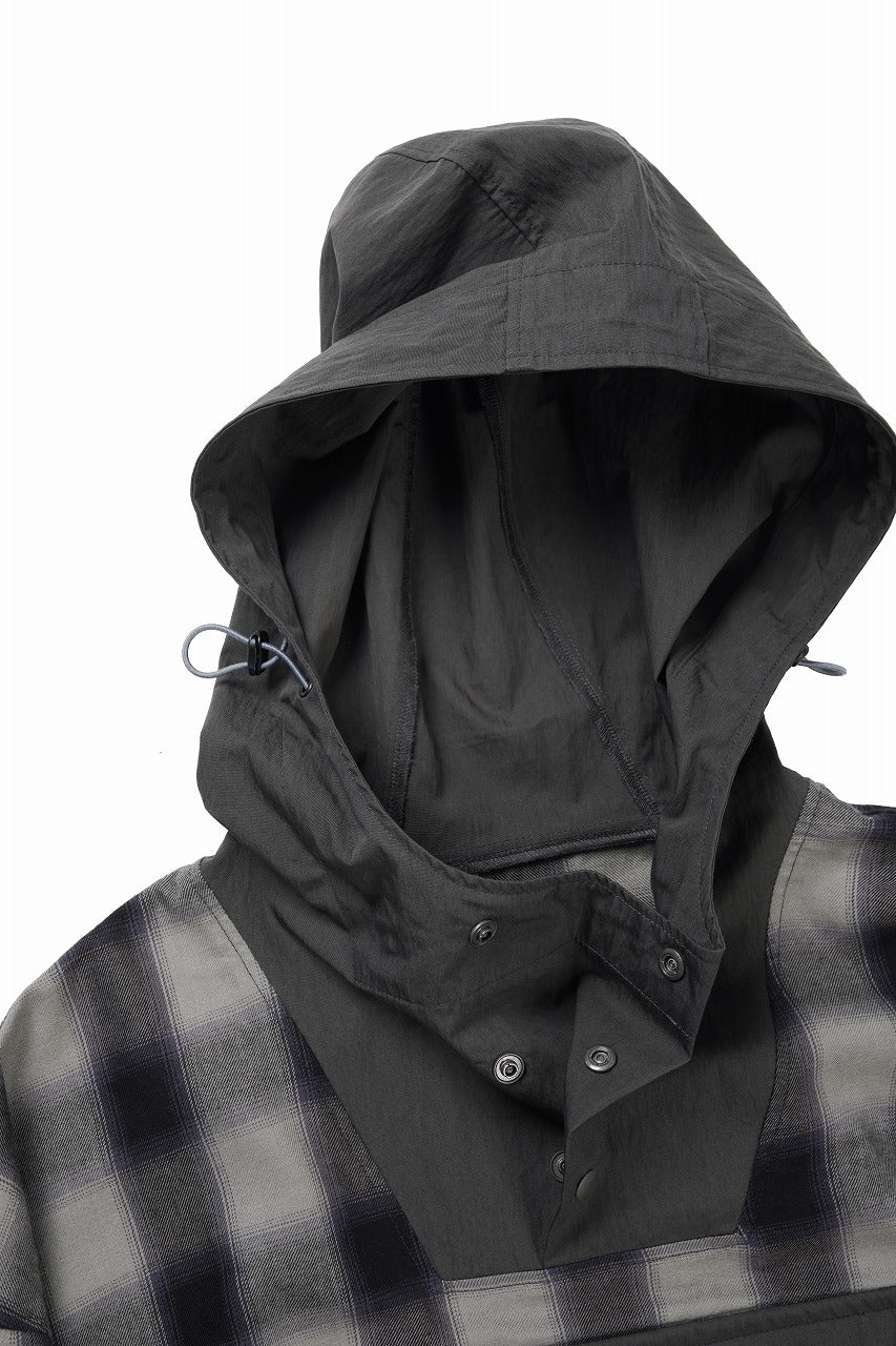 F/CE. WATER-SHIELD CHECK ANORAK SHIRT (GRAY) - Image 14
