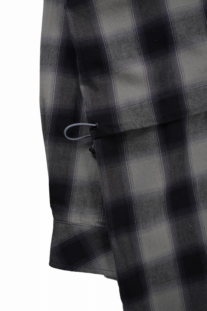 F/CE. WATER-SHIELD CHECK ANORAK SHIRT (GRAY) - Image 9