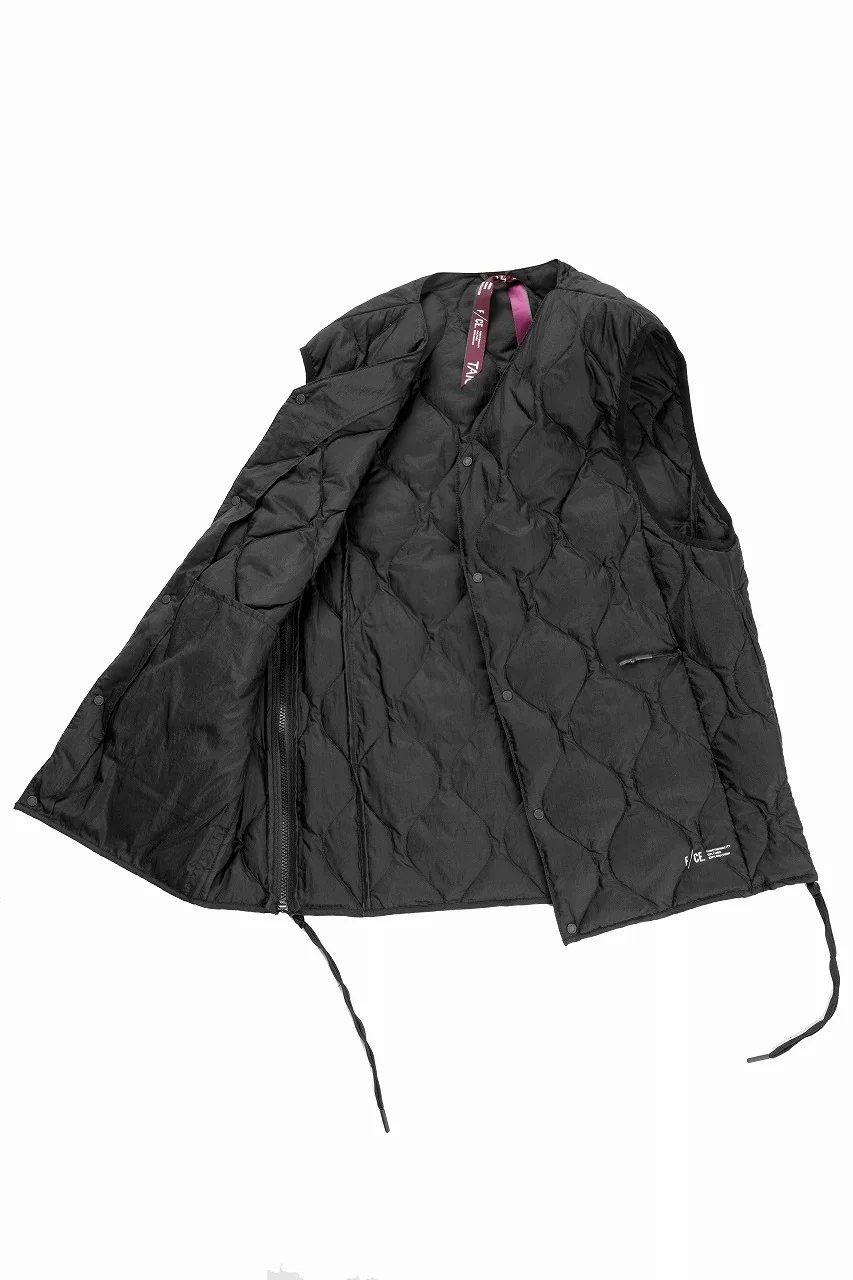 F/CE. x TAION® PACKABLE INNER DOWN VEST (BLACK) - Image 5