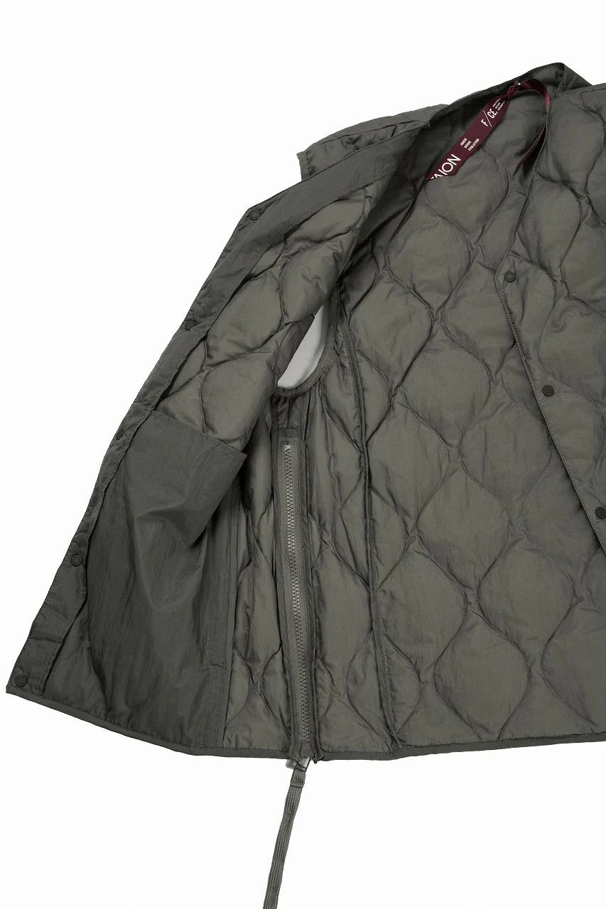 F/CE. x TAION® PACKABLE INNER DOWN VEST (OLIVE GRAY) - Image 11